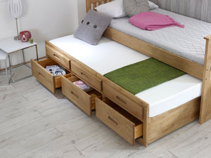 Captains Underbed Bed - Available in White & Waxed - Single(3Ft) (Pull out Bed Underneath)