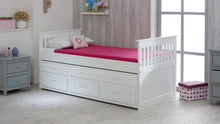 Load image into Gallery viewer, Captains Underbed Bed - Available in White &amp; Waxed - Single(3Ft) (Pull out Bed Underneath)
