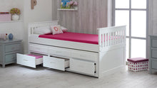 Load image into Gallery viewer, Captains Underbed Bed - Available in White &amp; Waxed - Single(3Ft) (Pull out Bed Underneath)
