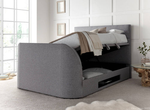 Appleton TV SideLift Storage Bed - Available in Grey or Slate - Double, KingSize & SuperKing Sizes