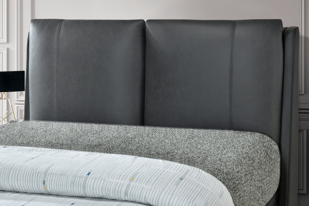 ASHLEIGH Bed Frame - FABRIC / PU Collection - Grey