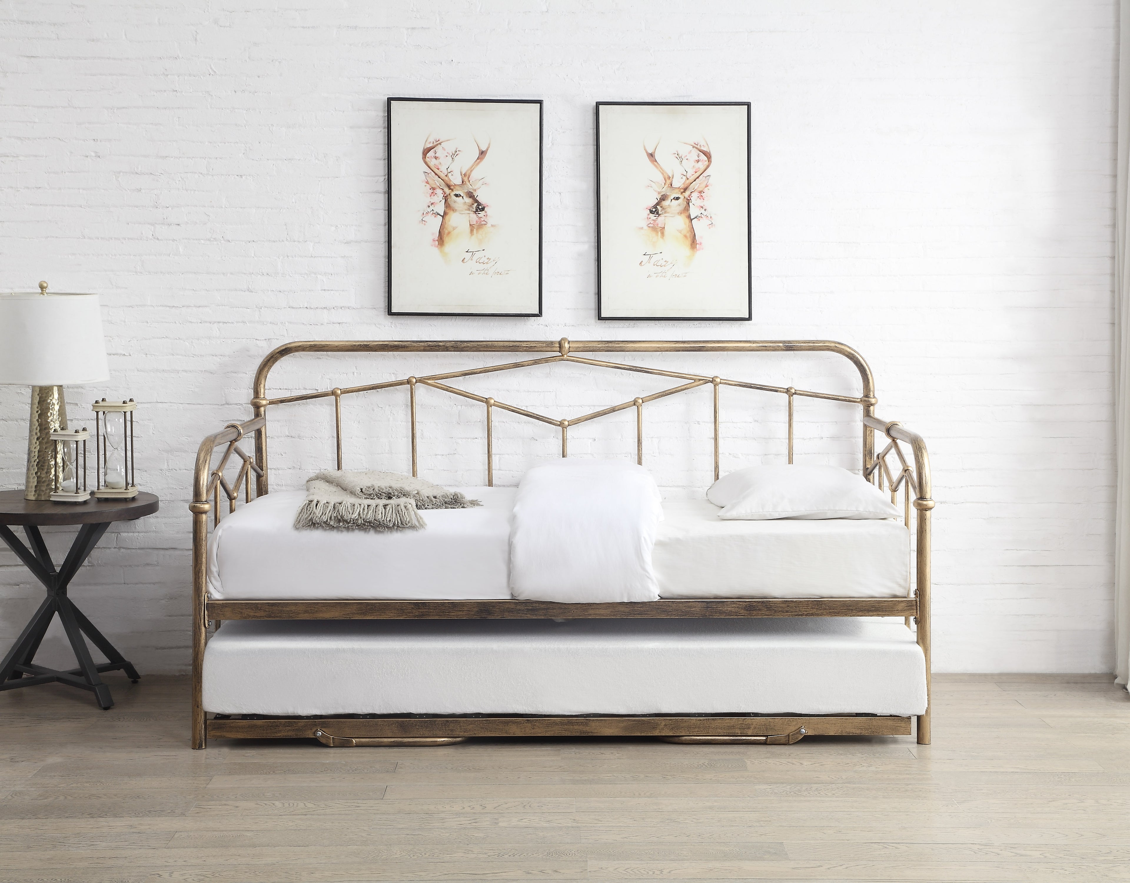 AXTON Metal Bed - Sand Blast Black Or Antique Bronze Finish - Available in Single, Double & Kingsizes