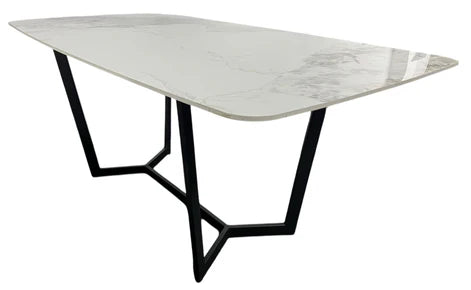 Jessica Ceramic Unique Kata Gold Range - Dining Table (150cm or 180cm) & Matching Coffee Table (120cm) Option