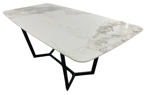 Jessica Ceramic Unique Kata Gold Range - Dining Table (150cm or 180cm) & Matching Coffee Table (120cm) Option