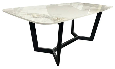 Jessica Ceramic Unique Kata Gold Range - Dining Table (150cm or 180cm) & Matching Coffee Table (120cm) Option