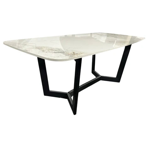 Jessica Ceramic Unique Kata Gold Range - Dining Table (150cm or 180cm) & Matching Coffee Table (120cm) Option