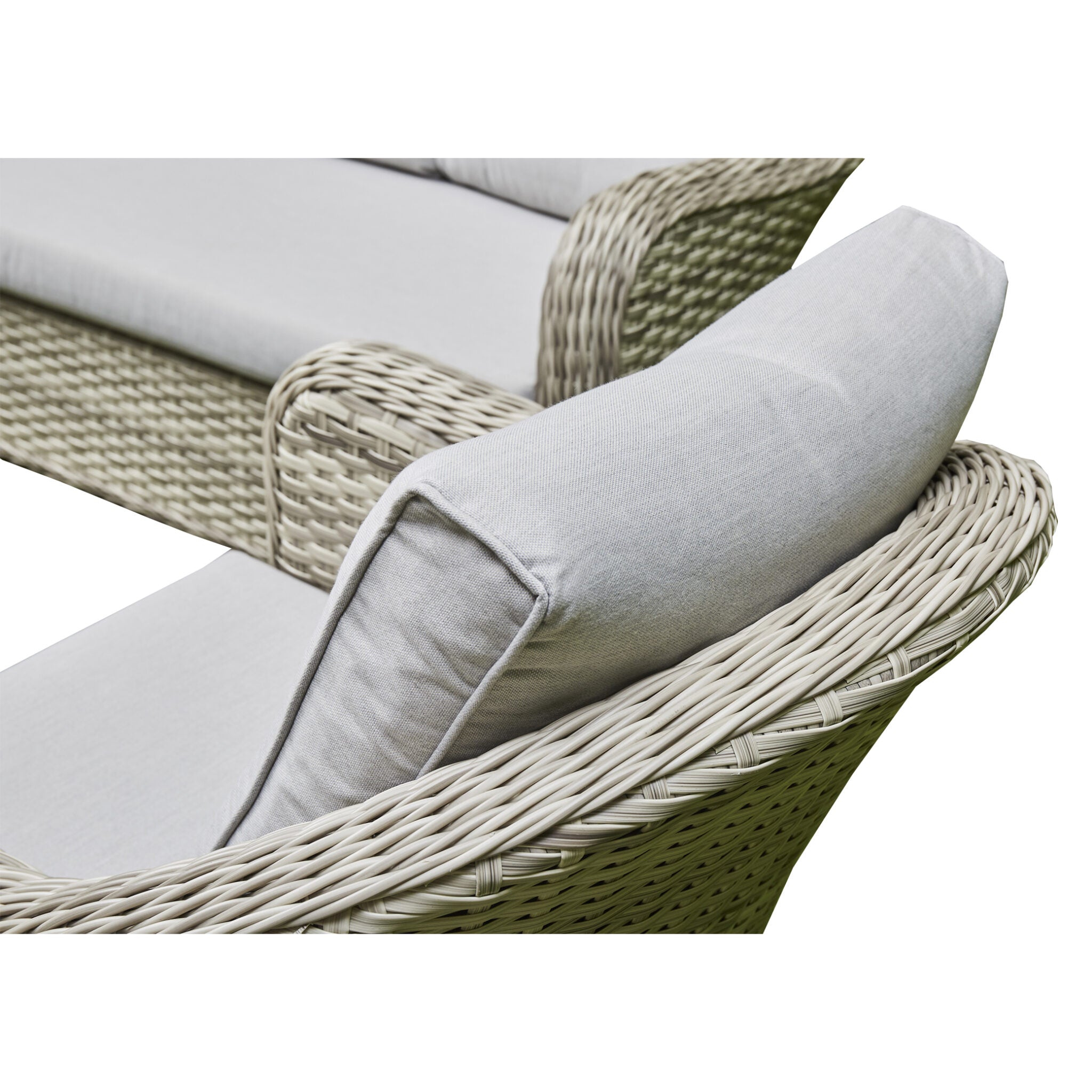 Outdoor - Lounge Set - 3-Seater Sofa, Two Armchairs & a Sleek Design Coffee Table