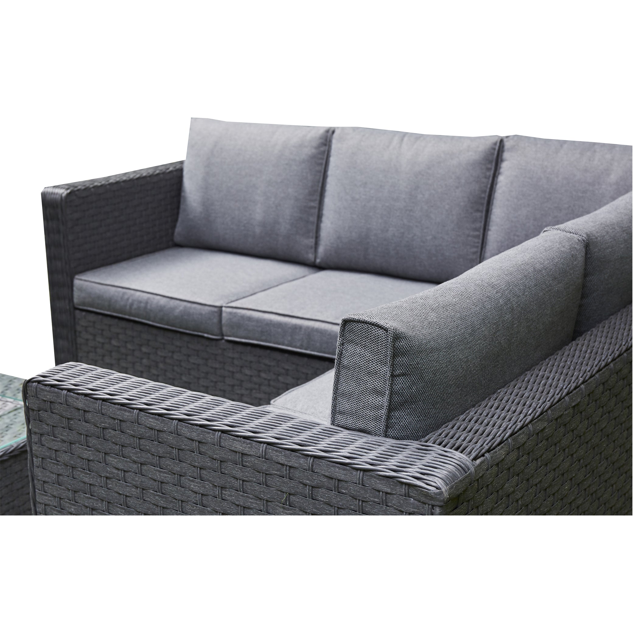 Outdoor - Corner Sofa Set with Ice Bucket - Available in Brown or Grey