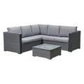 Outdoor - Corner Sofa Set with Ice Bucket - Available in Brown or Grey