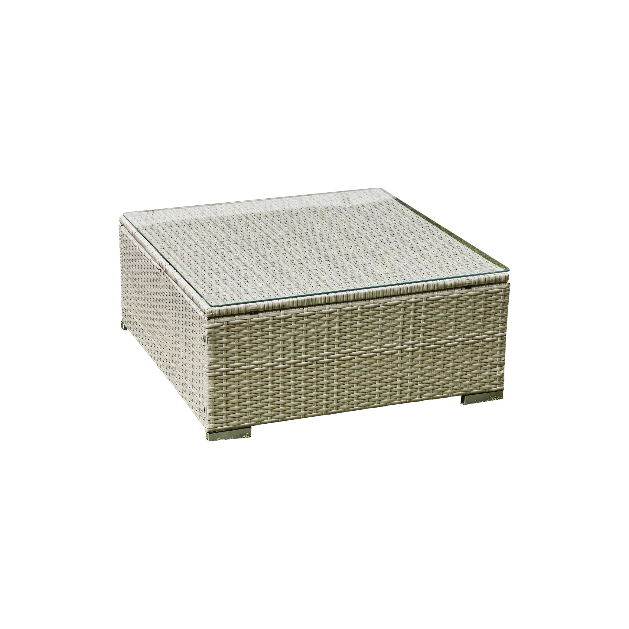 Outdoor - U-Shaped Sofa With Coffee Table - Grey