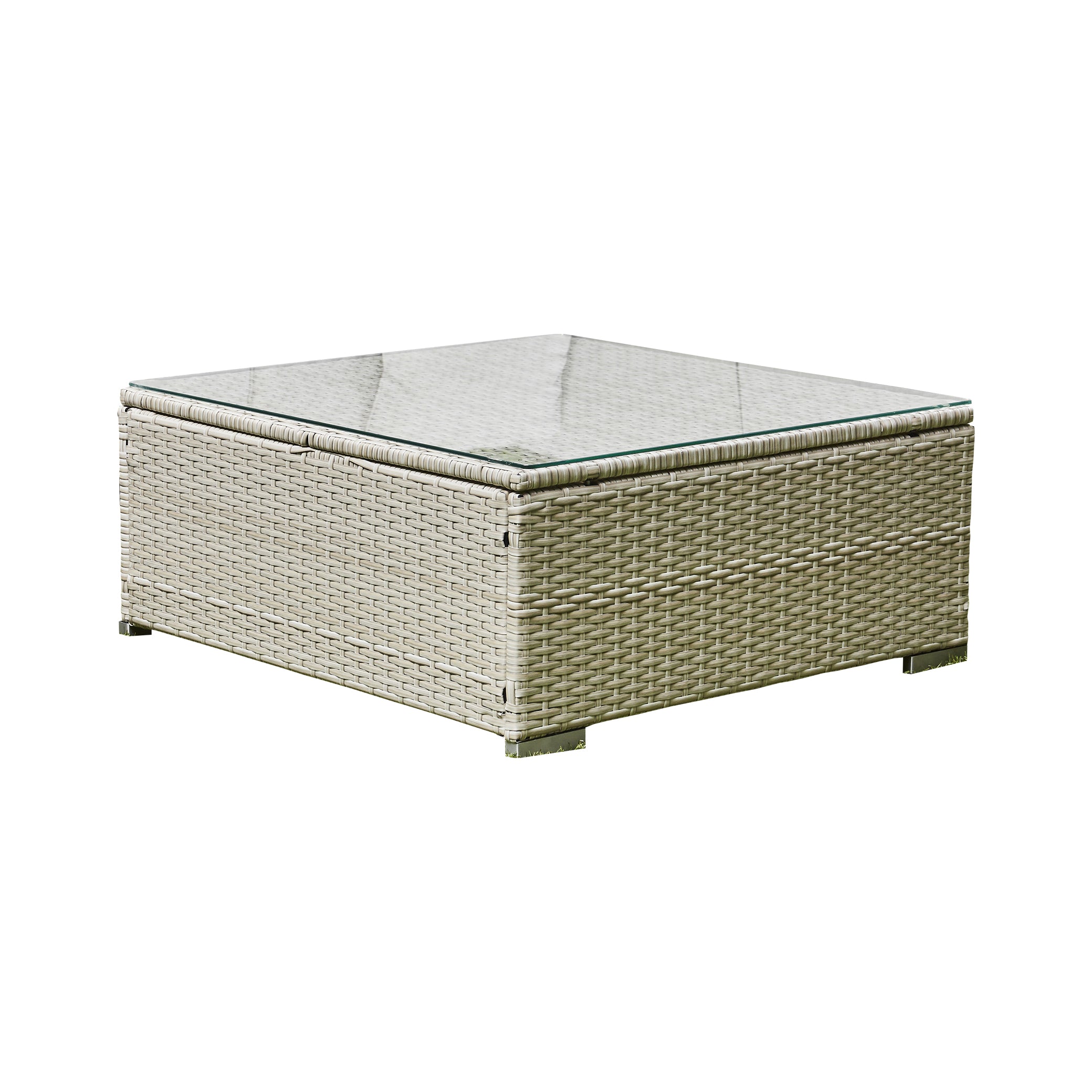 Outdoor - U-Shaped Sofa With Coffee Table - Grey