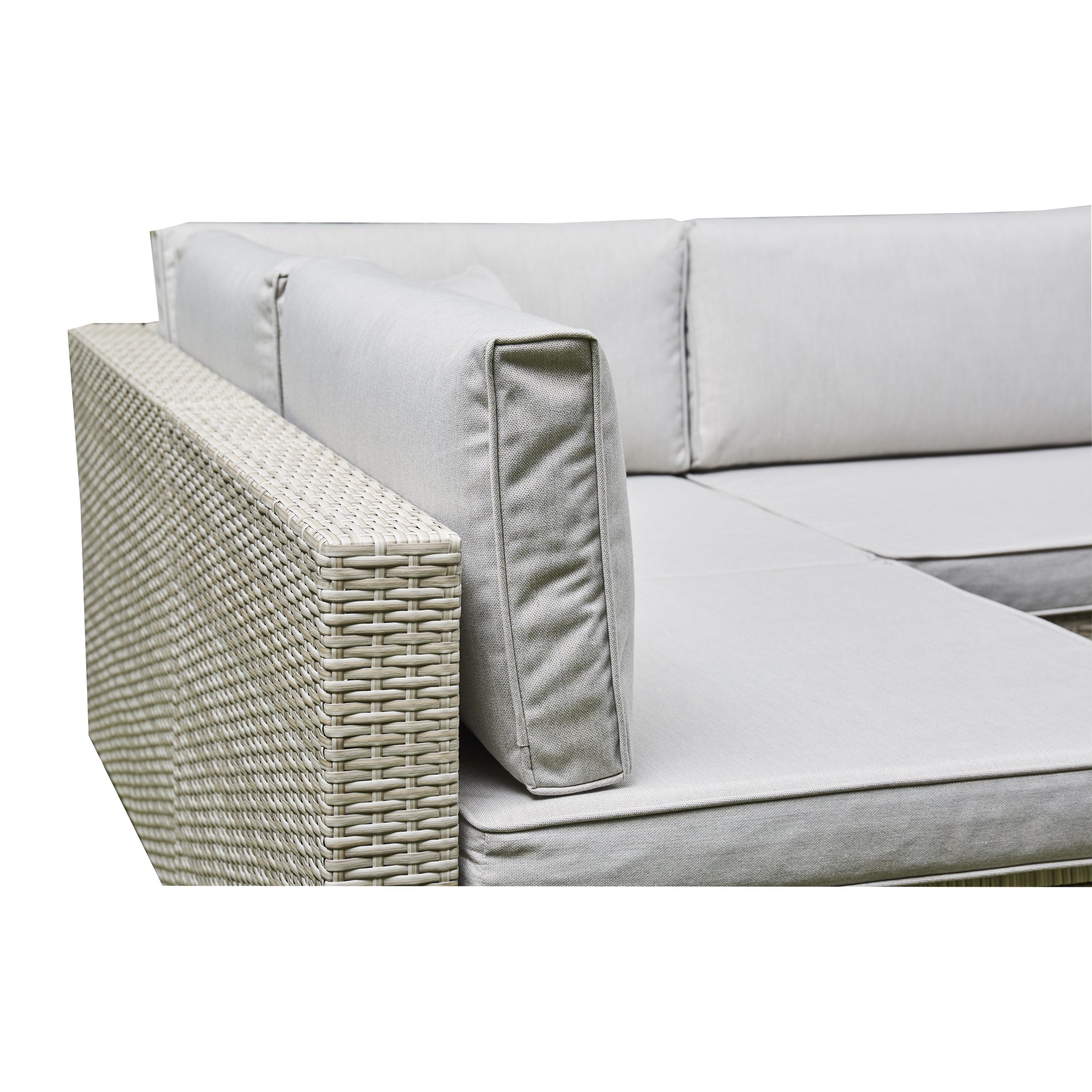 Outdoor - U-Shaped Sofa With Coffee Table - Grey