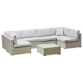 Outdoor - U-Shaped Sofa With Coffee Table - Grey