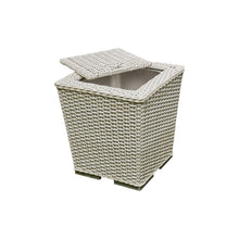 Load image into Gallery viewer, Outdoor - Corner Rattan Sofa &amp; Rising Firepit Dining Set
