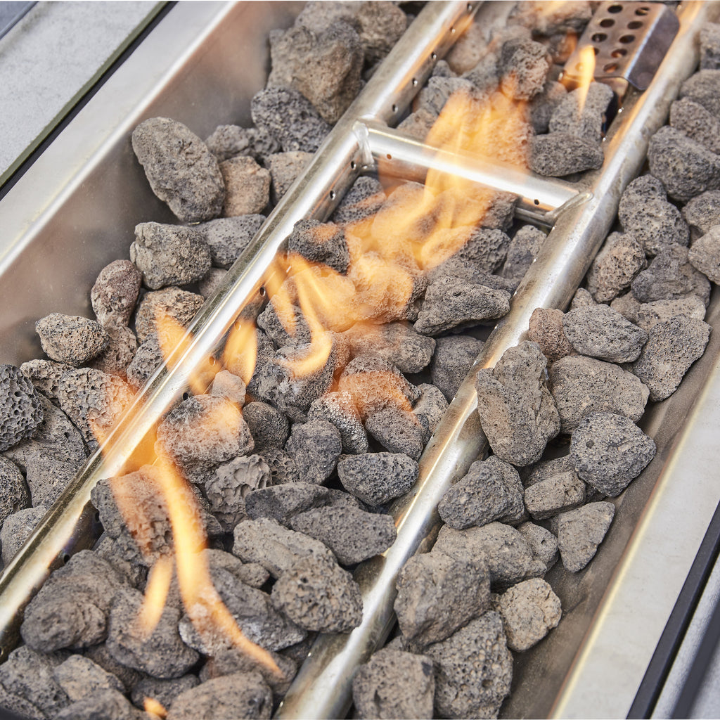 Outdoor - The  Rising Firepit Dining Set in Grey