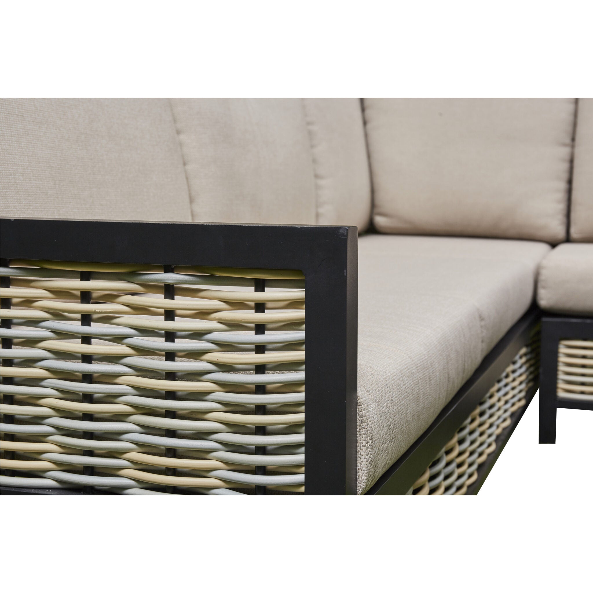 Outdoor - Corner Aluminium Firepit Dining Set - Grey or Biege Available