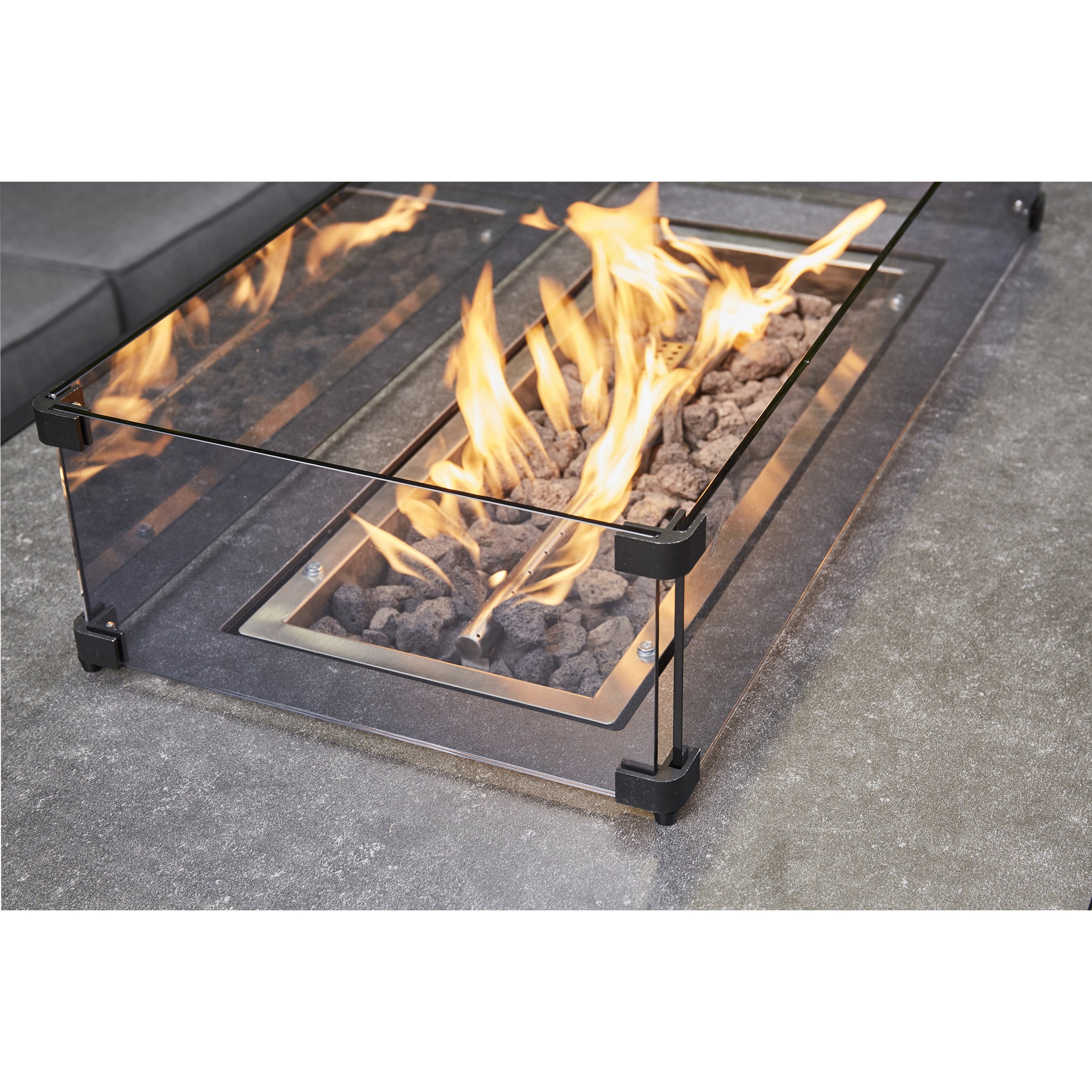 Outdoor - Firepit Sofa Dining Set Aluminium Frame - Available in Grey or Beige
