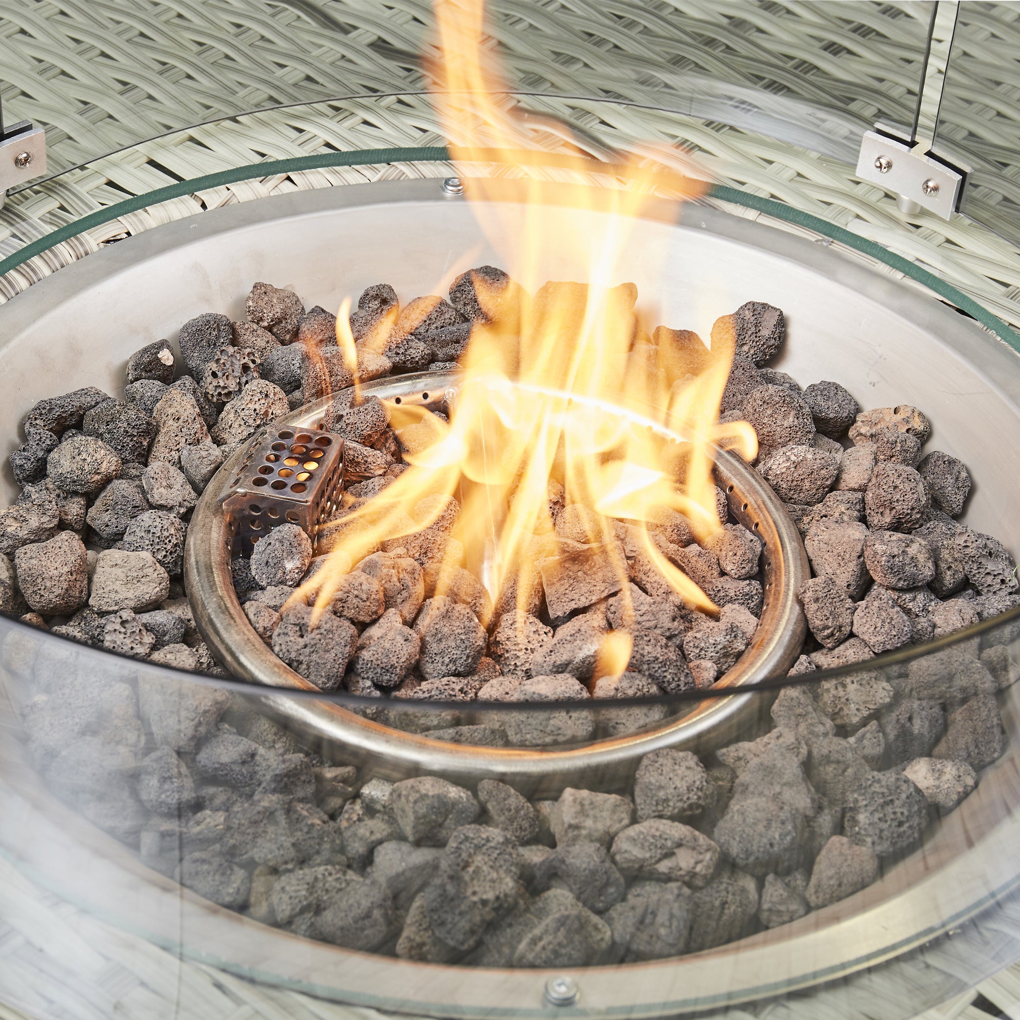 Outdoor - The Firepit Dining Set - Grey