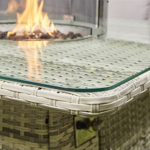 Outdoor - The Firepit Dining Set - Grey