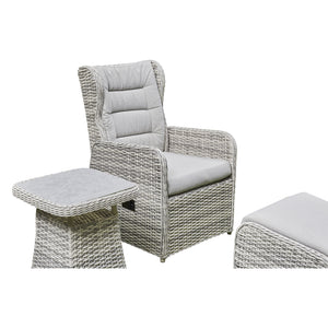 Outdoor - 5-Piece Reclining Lounge Set - Grey