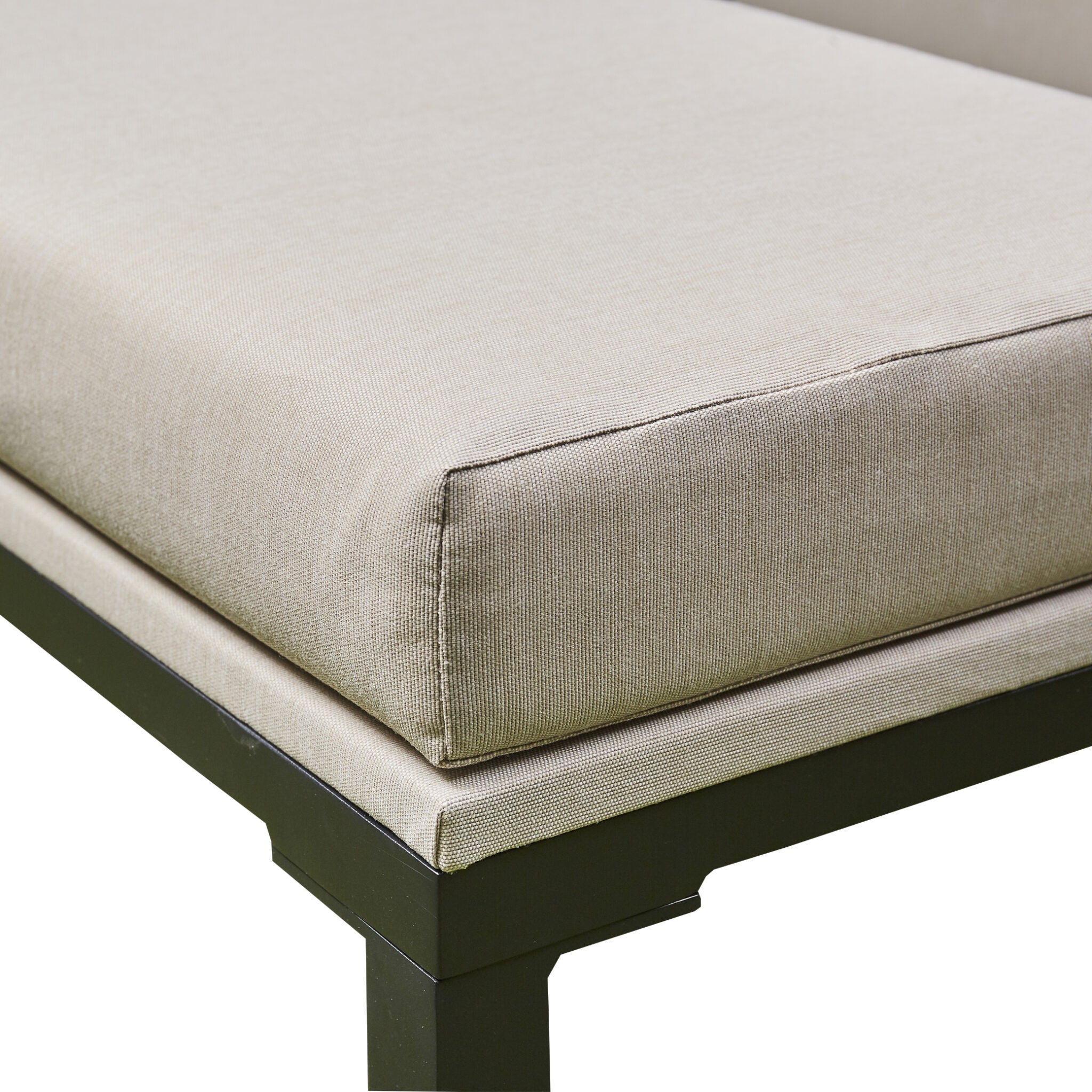 Outdoor - Corner Fabric Quilted Aluminium Firepit Dining Set - Grey or Biege Available