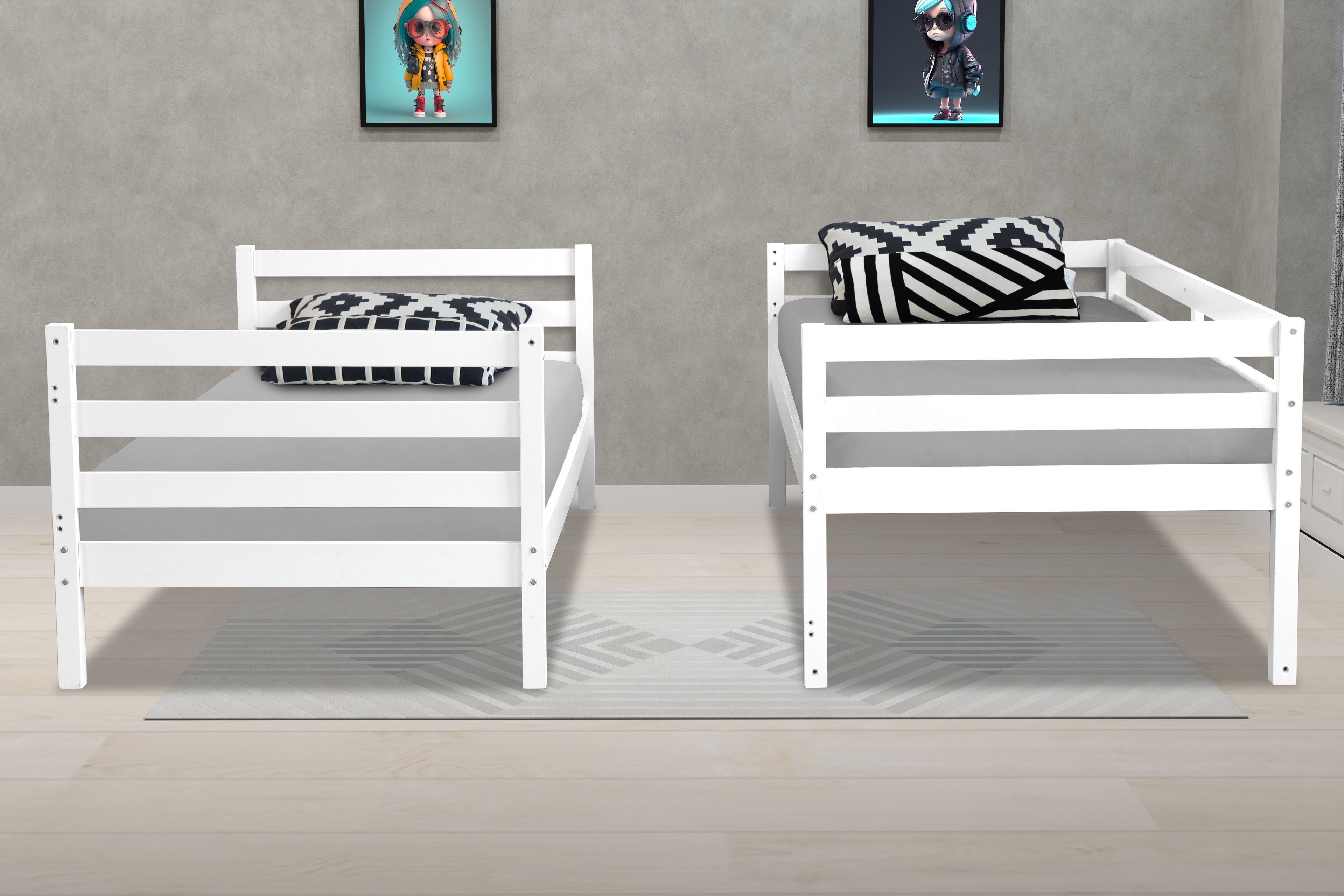 BAILEY BUNK BED - Grey or White Available