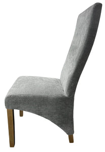 Berry Dining Chair With Wooden Legs - Available in Grey or Mixed Brown