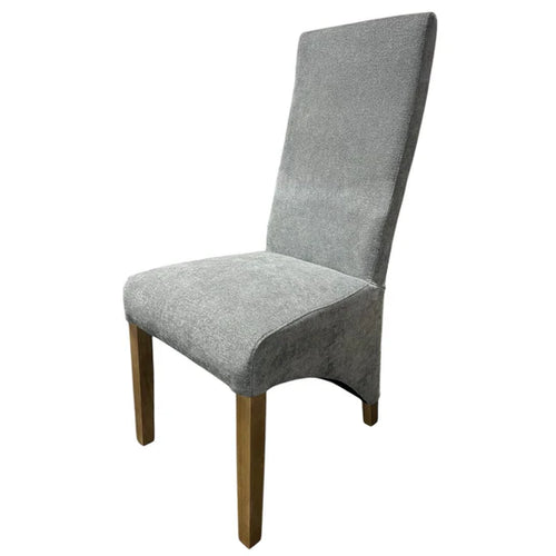 Berry Dining Chair With Wooden Legs - Available in Grey or Mixed Brown