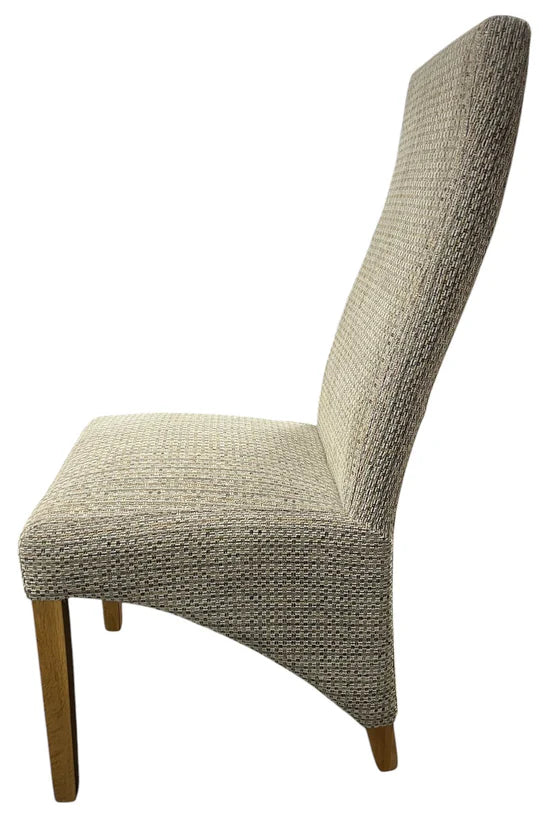 Berry Dining Chair With Wooden Legs - Available in Grey or Mixed Brown