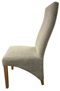 Berry Dining Chair With Wooden Legs - Available in Grey or Mixed Brown