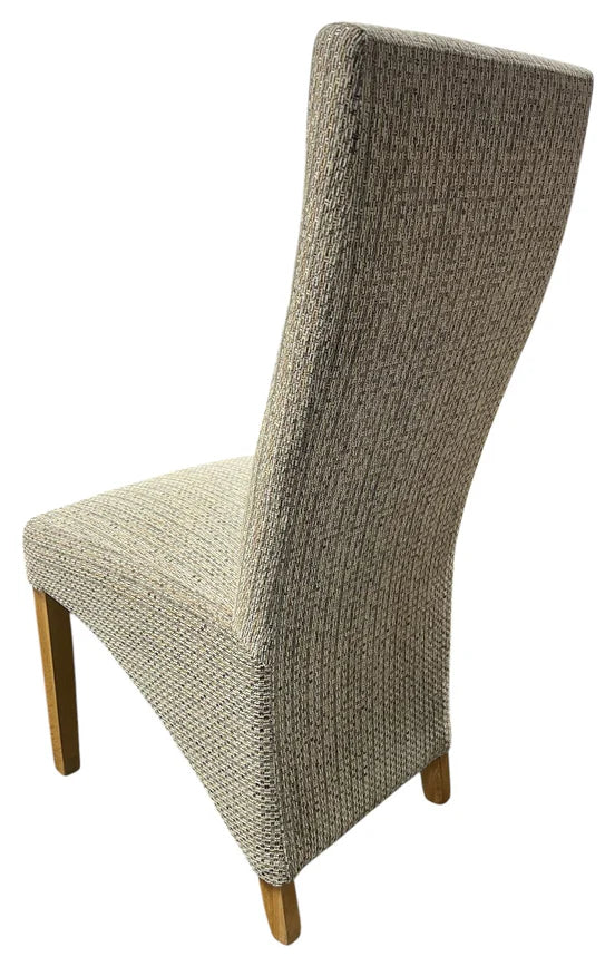 Berry Dining Chair With Wooden Legs - Available in Grey or Mixed Brown