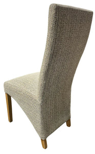 Berry Dining Chair With Wooden Legs - Available in Grey or Mixed Brown