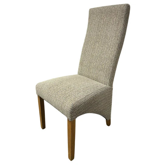 Berry Dining Chair With Wooden Legs - Available in Grey or Mixed Brown