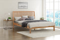 Solid Oak Rowley Wooden Bed - Smoked Oak Colour - Available in Double (4'6Ft) & Kingsize (5Ft)
