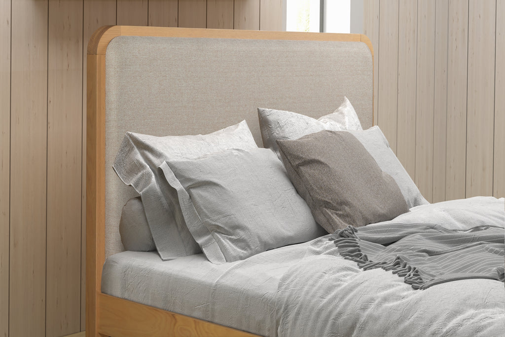 BRYNFORD Wooden Bed - Herringbone Oak