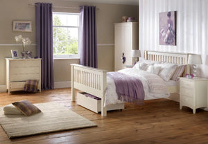 Camron Bedroom Range Stone White - Baby Cot, Baby Changing Station, 1  or 3 Drawer Bedside, 3+2 Chest, 4+2 Chest, 7 Drawer Narrow Chest, Combination Wardrobe, 2 Door Wardrobe, 3 Door Wardrobe, Desk, Dressing Table