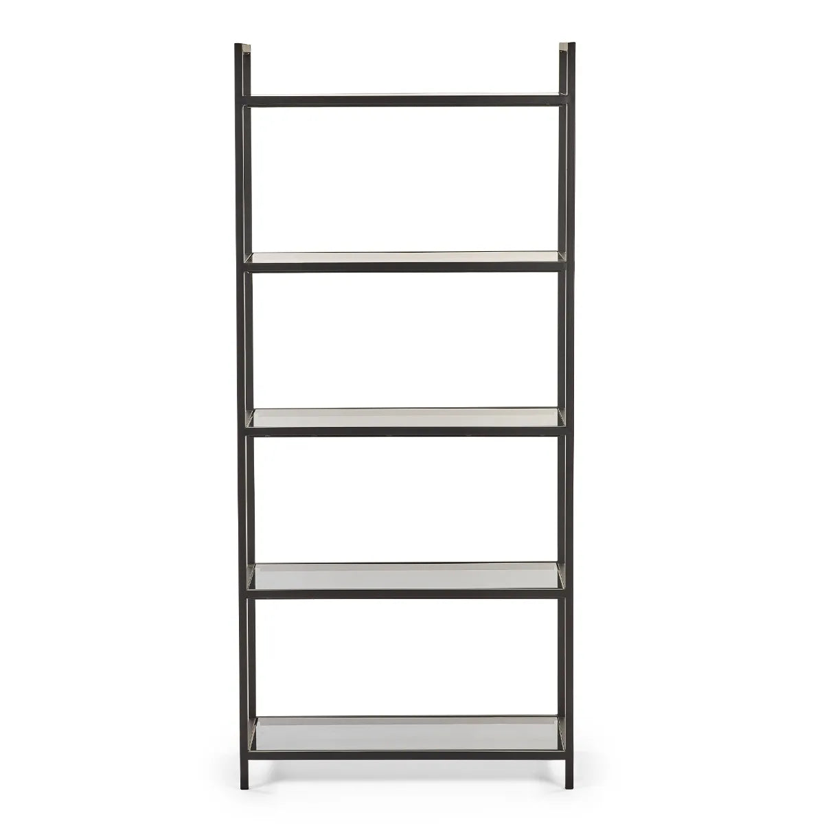 Chicago Tall Bookcase - Smoked Glass - 32cm D x 63cm W x 140cm H