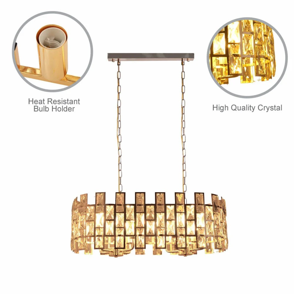 Saturn Coffin Stone Gold Metal Castle Type Chandelier Ceiling Light E14 Round or Island - Round 580 mm.  - Island or Round Shaped - 2 Size Options