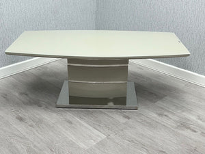 Milan Glass Coffee Table With Block Leg - 120 x 60(cm) - Available in White, Black, Grey or Cappuccino