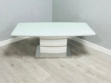 Load image into Gallery viewer, Milan Glass Coffee Table With Block Leg - 120 x 60(cm) - Available in White, Black, Grey or Cappuccino
