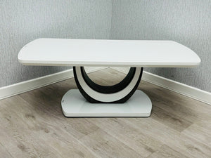 Texas Glass U Leg Coffee Table - 120 x 60(cm) - Available in White, Black, Grey or Cappuccino