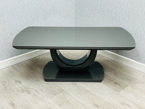 Texas Glass U Leg Coffee Table - 120 x 60(cm) - Available in White, Black, Grey or Cappuccino