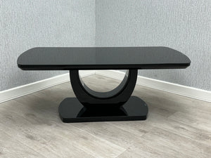 Texas Glass U Leg Coffee Table - 120 x 60(cm) - Available in White, Black, Grey or Cappuccino