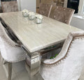 Lewis Stone Dining Table With Marble Design - Available in Multiple Sizes