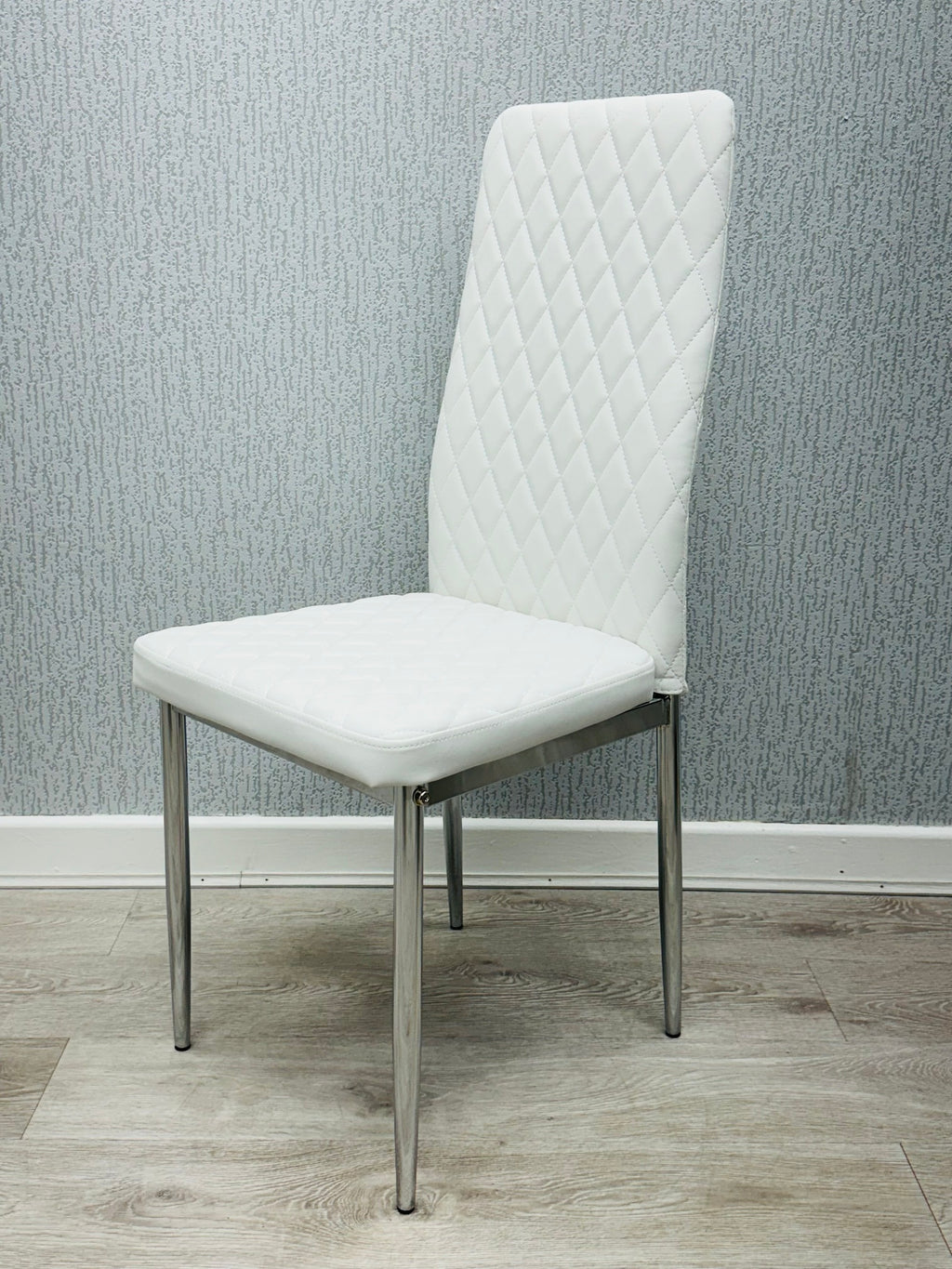 Morano White, Grey or Black Glass Table - Quilted California Seating Option Available