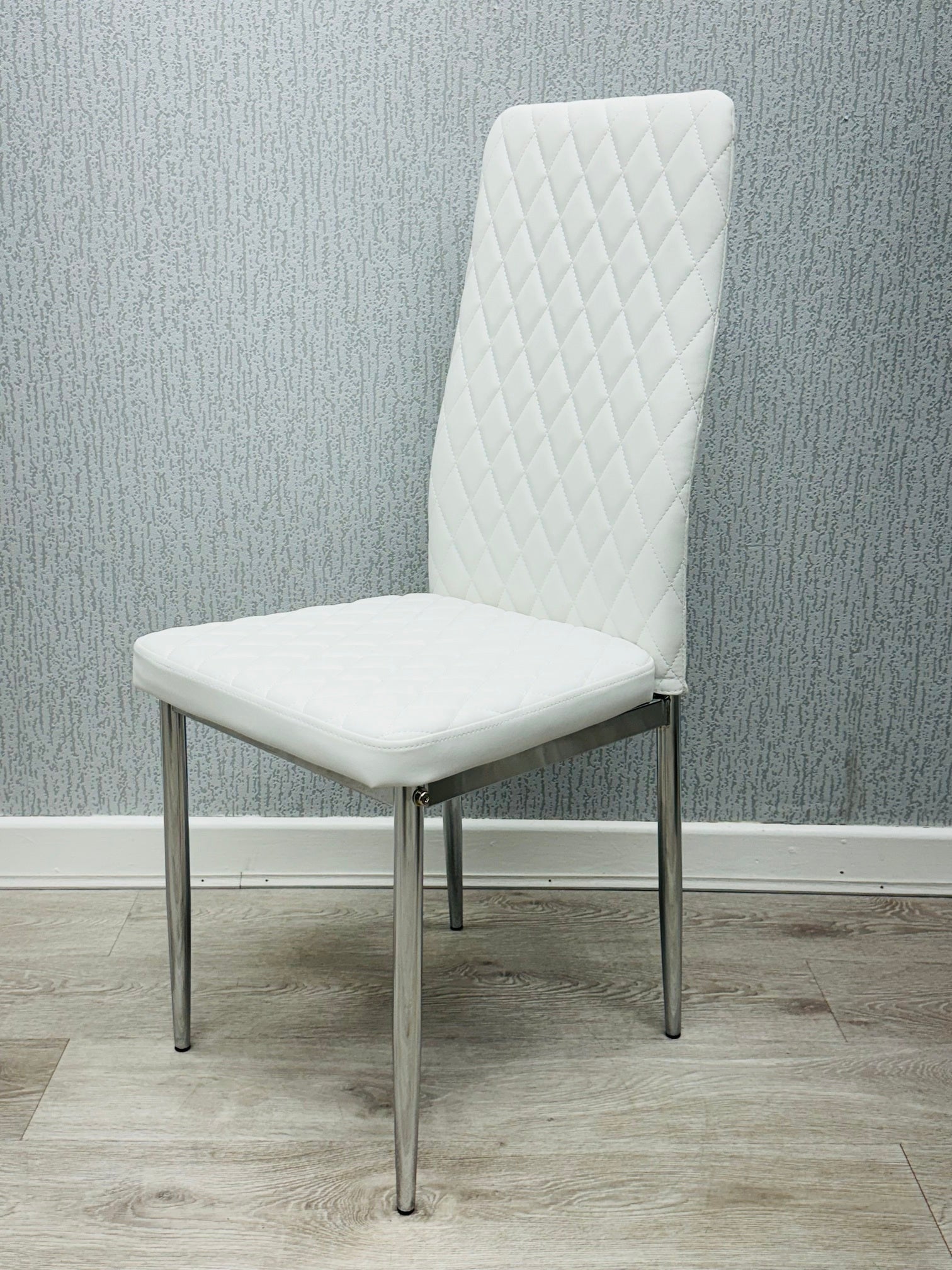 Morano White, Grey or Black Glass Table - Quilted California Seating Option Available