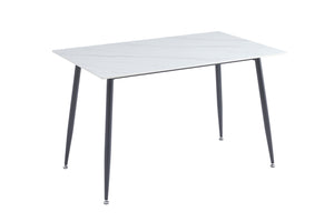 Oxford Ceramic Dining Table 1.2m - White, Grey or Black - Quilted Seating Option Available