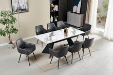 Load image into Gallery viewer, Chicago Extendable Dining Table - 160cm &gt; 200cm - Black &amp; Gold or Cream &amp; Gold - Chair Option Available
