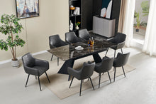 Load image into Gallery viewer, Chicago Extendable Dining Table - 160cm &gt; 200cm - Black &amp; Gold or Cream &amp; Gold - Chair Option Available
