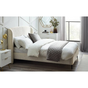 Eden Boucle Bed - Ivory - Available in Double or Kingsize